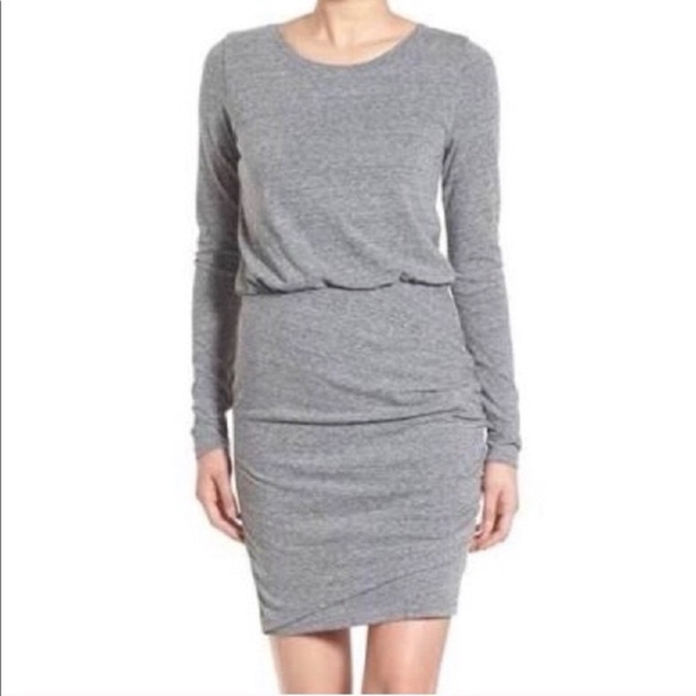 Leith | Heather Gray Long Sleeve Dress